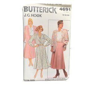 Butterick 4691 JG Hook Misses Petite Jacket Skirt Blouse Sew Pattern Size 8-12